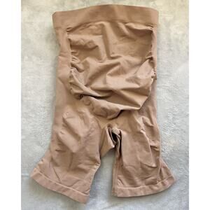 New SKIMS Maternity Sculpting Mid Thigh Shorts 2X/3X Sienna Tan Support Plus Sz